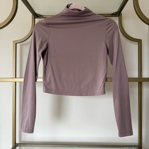 Yogalicious High Neck Long Sleeve Crop Top Size S